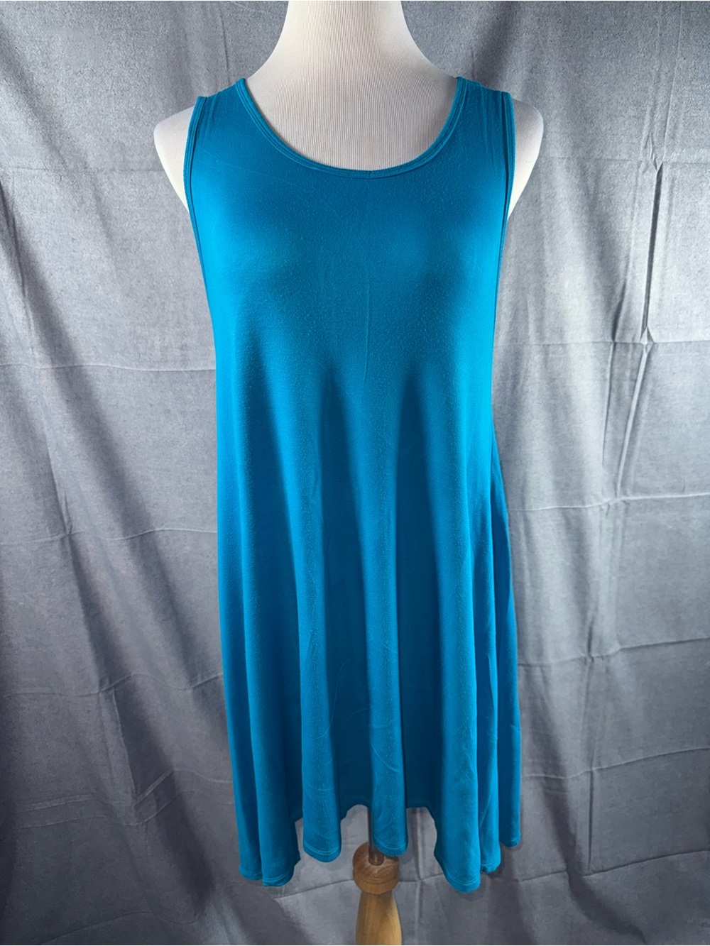 2508-Decree Teal Sleeveless Dress